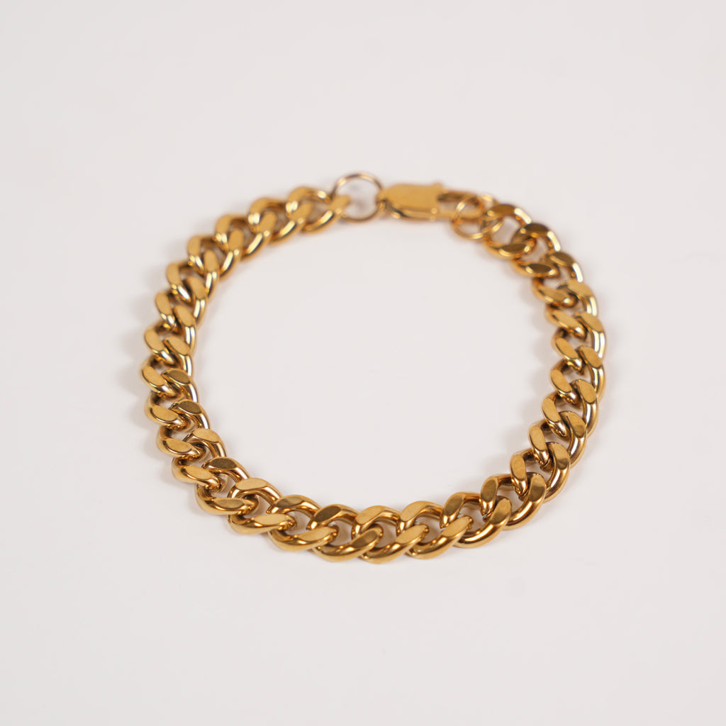 Chunky gold plated stainless steel bracelet
