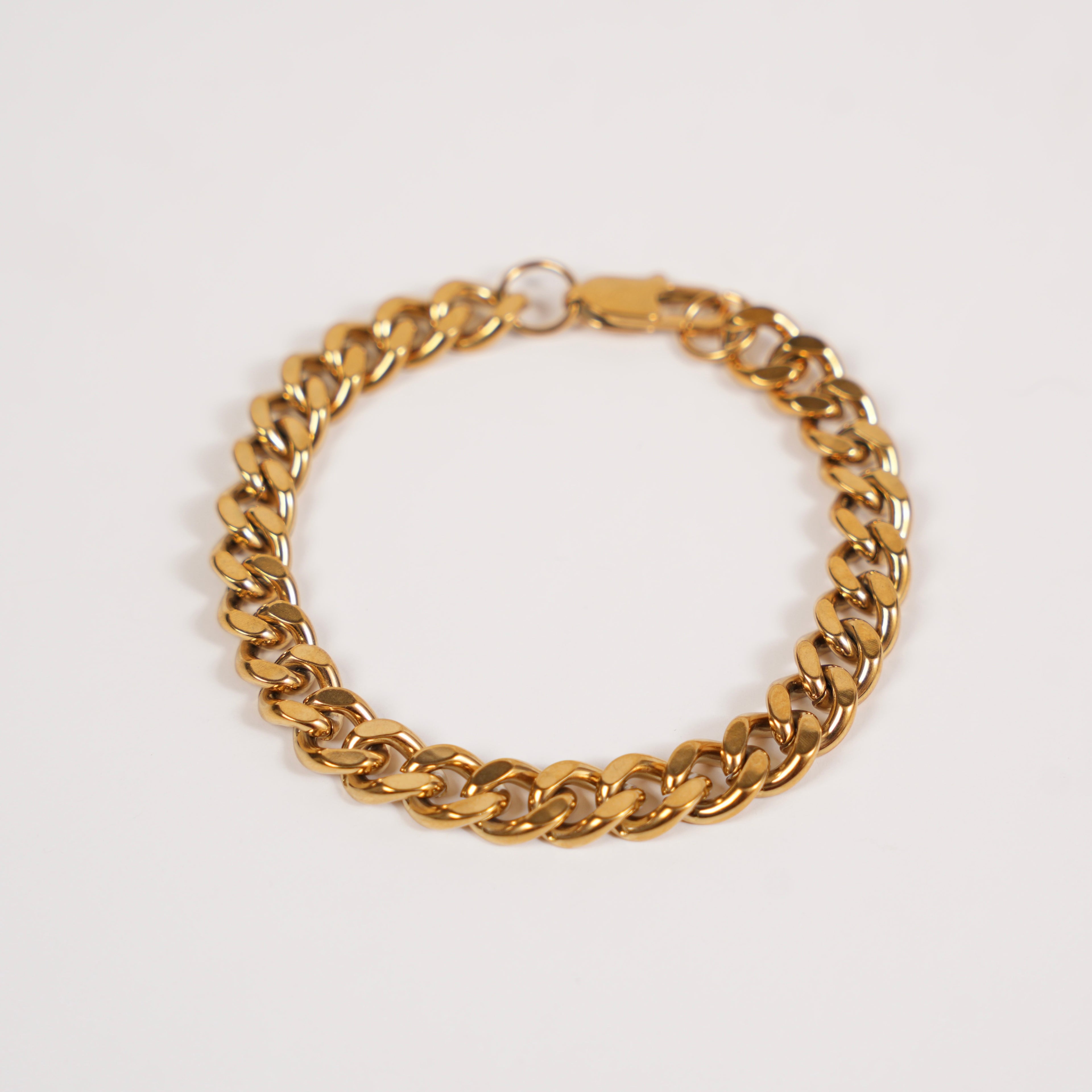 Chunky gold plated stainless steel bracelet
