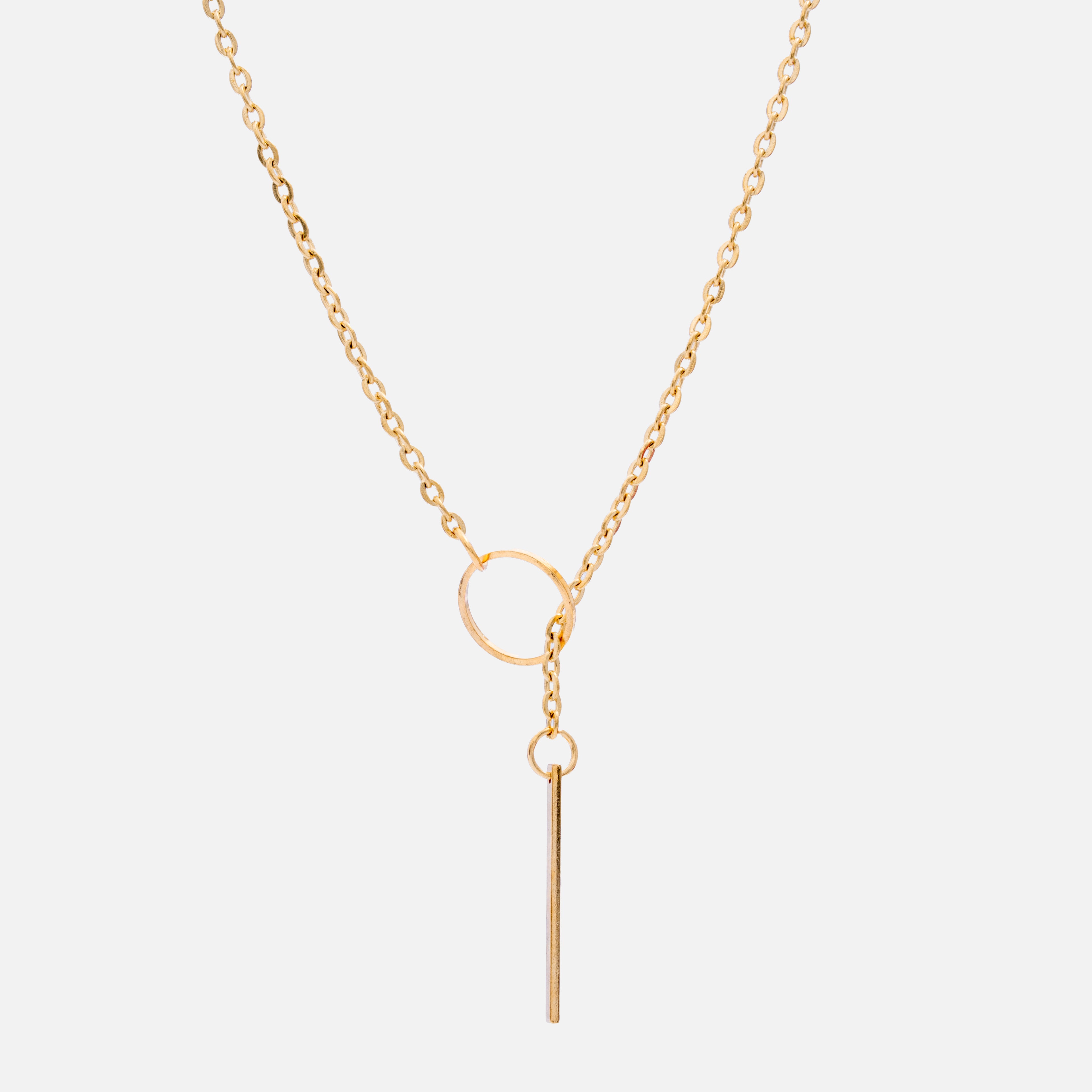 Minimal 18K gold plated necklace for women