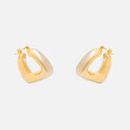 Mini chunky 18K gold plated hoop earrings