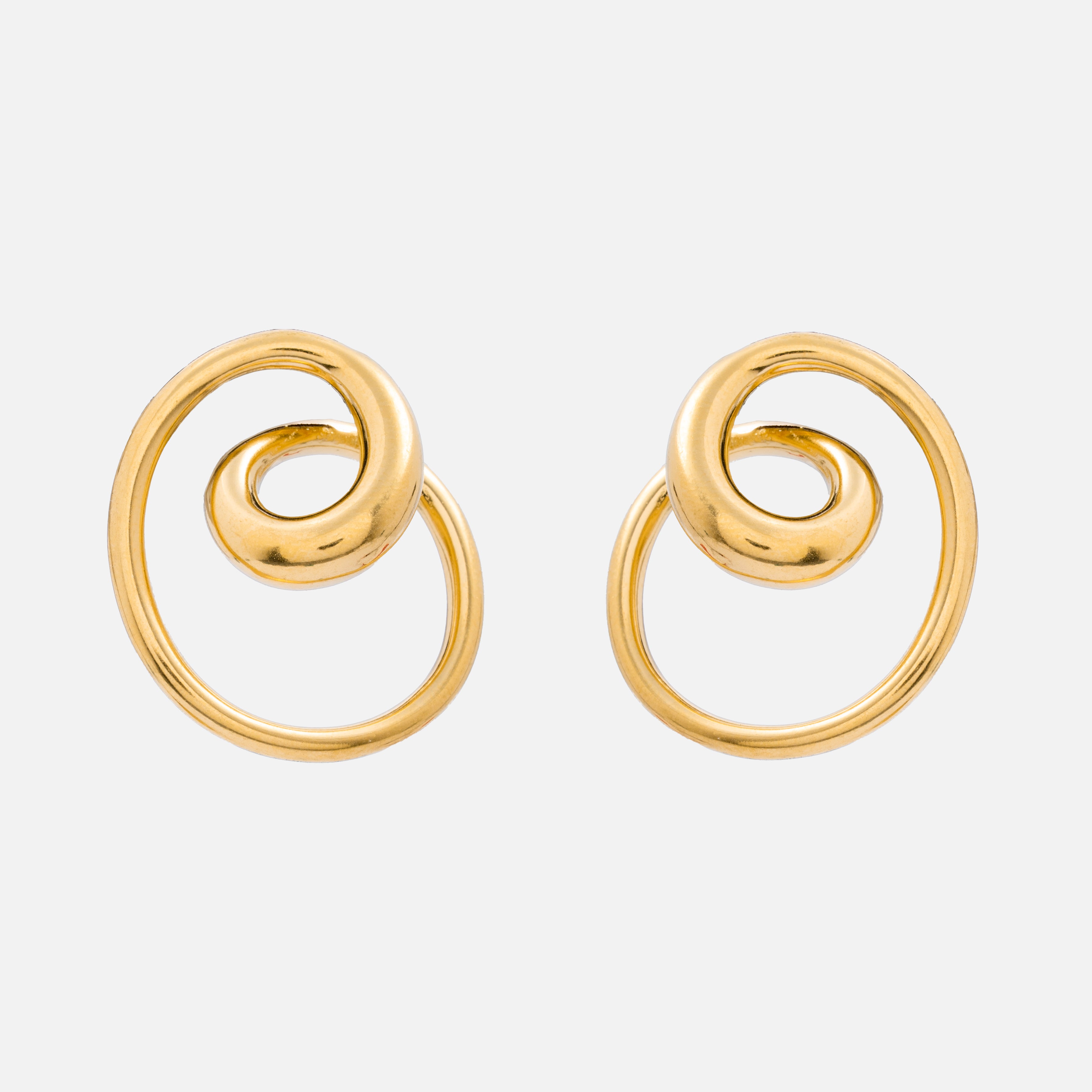 Waterproof tarnish free gold plated earrings
