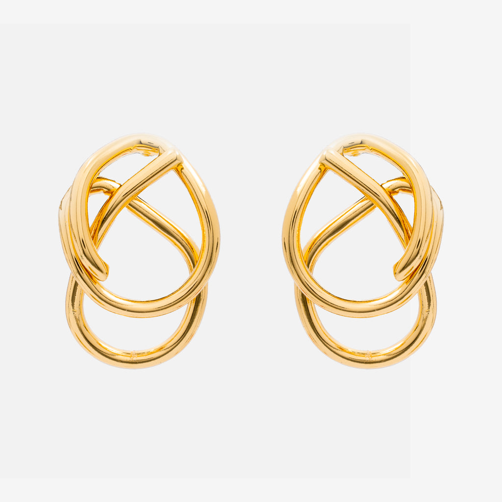 Waterproof tarnish free knot earrings
