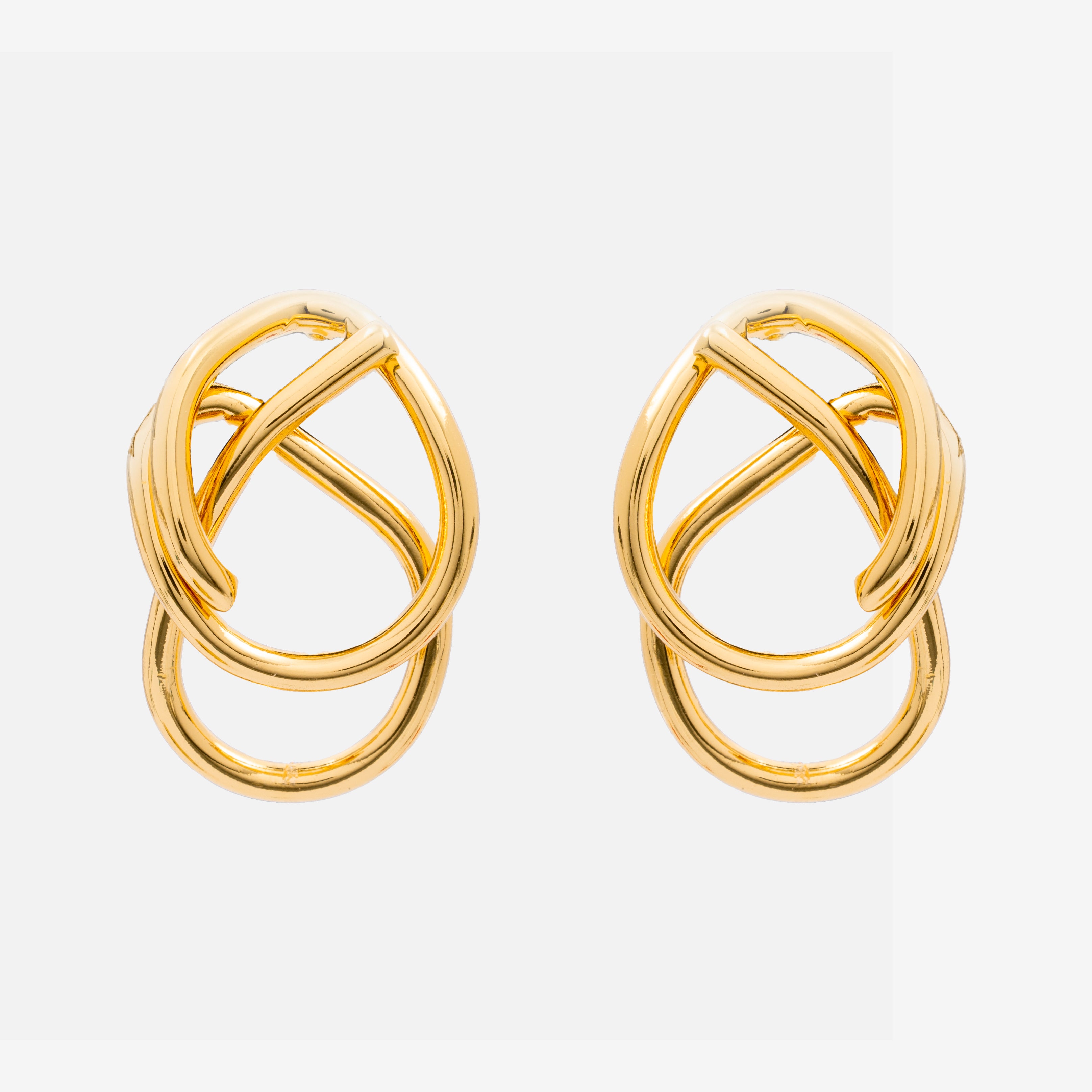 Waterproof tarnish free knot earrings
